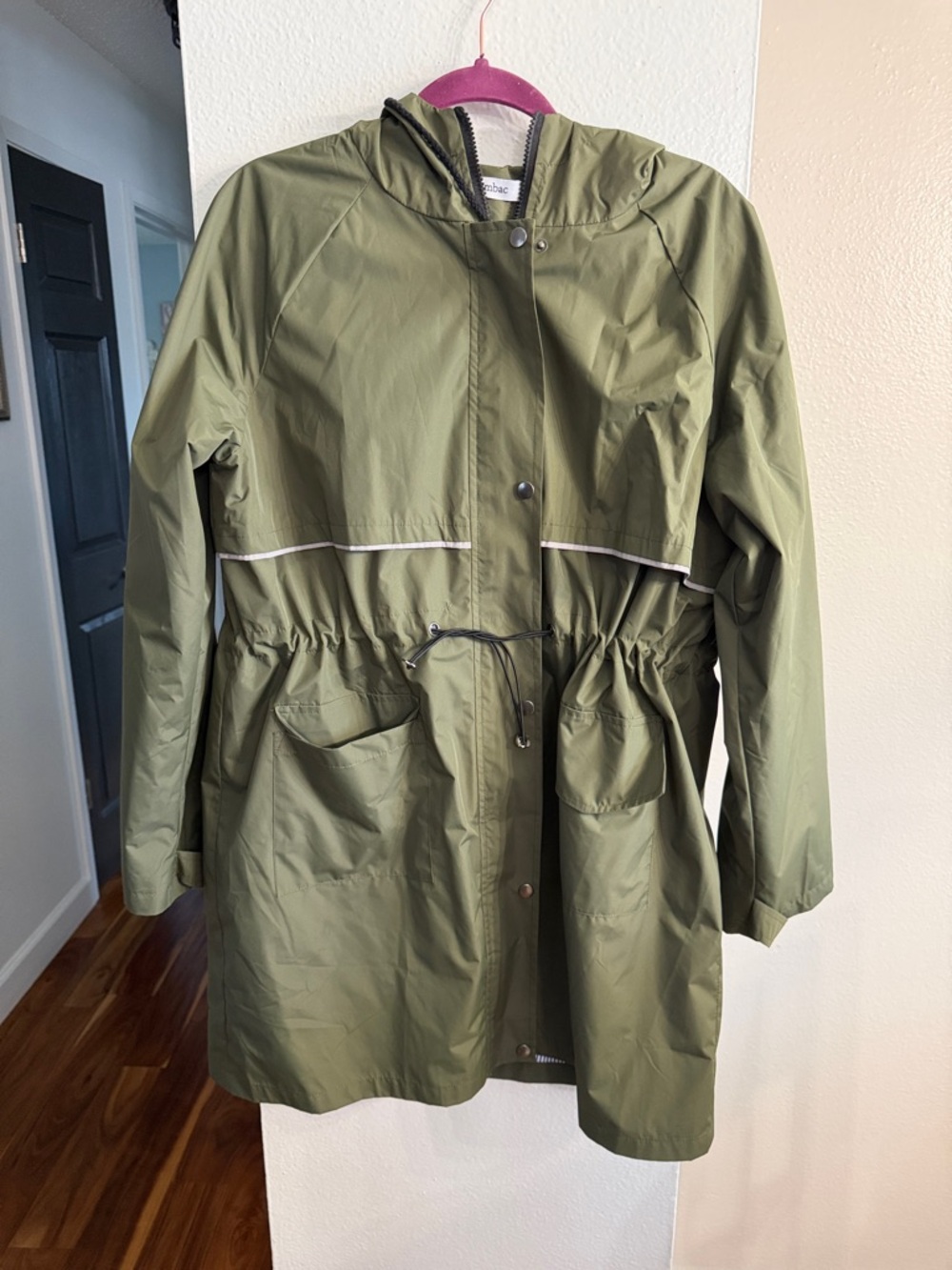 Olive Green Hooded Anorak  - Women